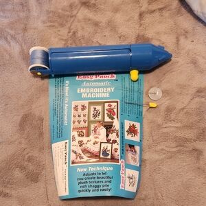 Vintage Easy Punch Automatic Embroidery Machine W/ 2 Needles Instruction Manual